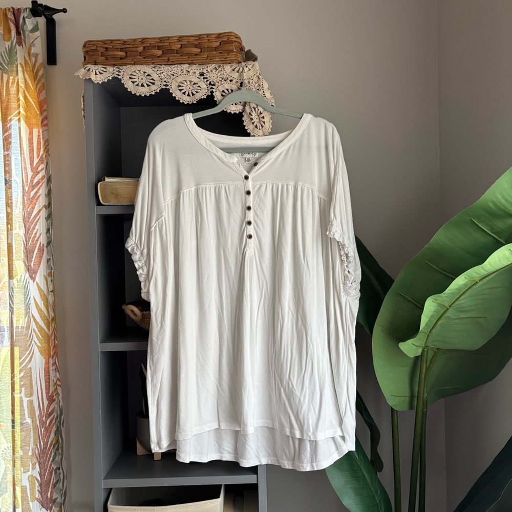 wonderly oversized henley top